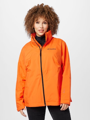 ADIDAS TERREX Športna jakna 'Multi Rain.Rdy 2-Layer Rain ' | oranžna barva: sprednja stran