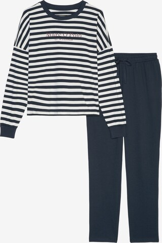 Marc O'Polo Pyjama ' Mix & Match Cotton ' in Blauw: voorkant