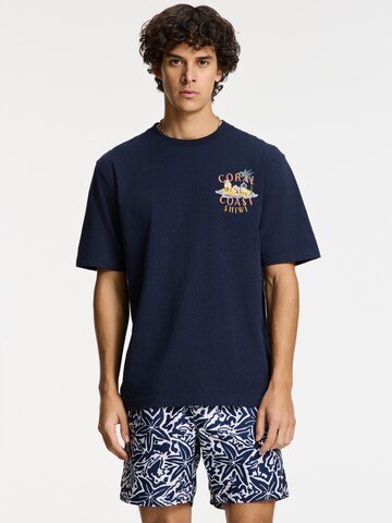 Shiwi Shirt 'Finn Coral Coast' in Blauw: voorkant