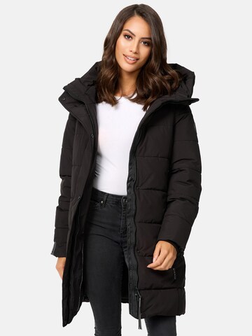 MARIKOO Winter coat 'Karumikoo XVI' in Black: front