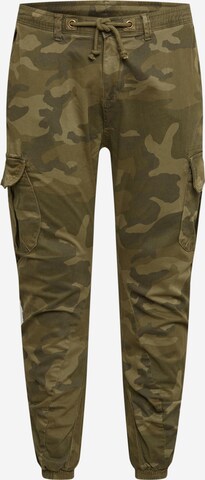 Urban Classics Tapered Cargobroek in Groen: voorkant