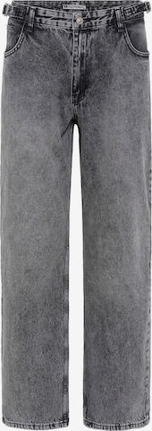 DandaloWide Leg/ Široke nogavice Traperice - siva boja: prednji dio