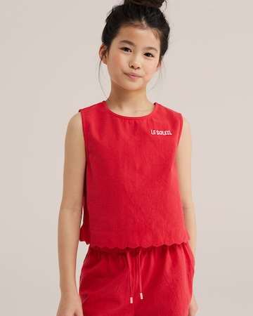 Chemisier WE Fashion en rouge : devant