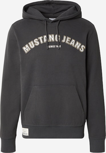 MUSTANG Collegepaita 'Eden' värissä pastellinkeltainen / musta / valkoinen, Tuotenäkymä