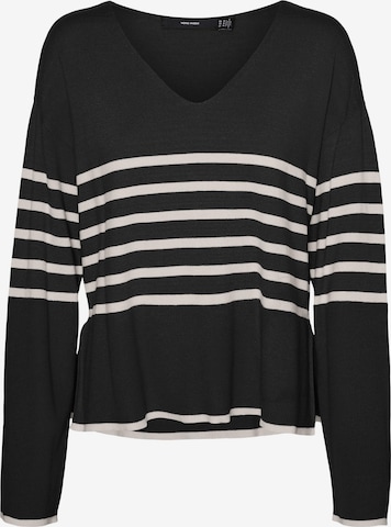 Pull-over 'HAPPINESS' VERO MODA en noir : devant