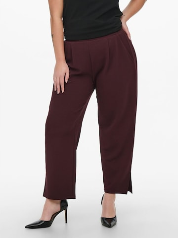 ONLY Carmakoma Pleat-Front Pants 'Betty' in Red