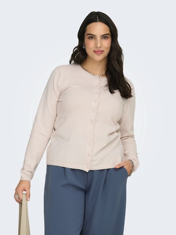 Geacă tricotată 'CARLoyal' de la ONLY Carmakoma pe bej: față