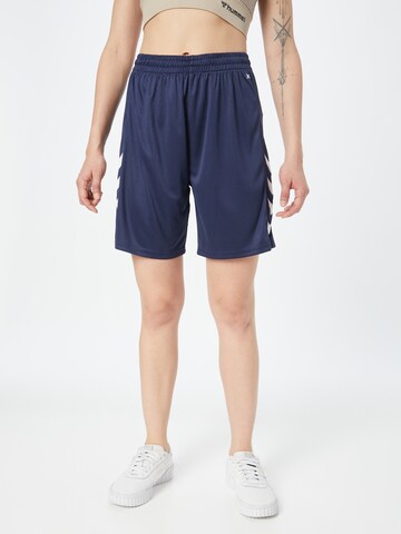 Regular Pantalon de sport Hummel en bleu : devant