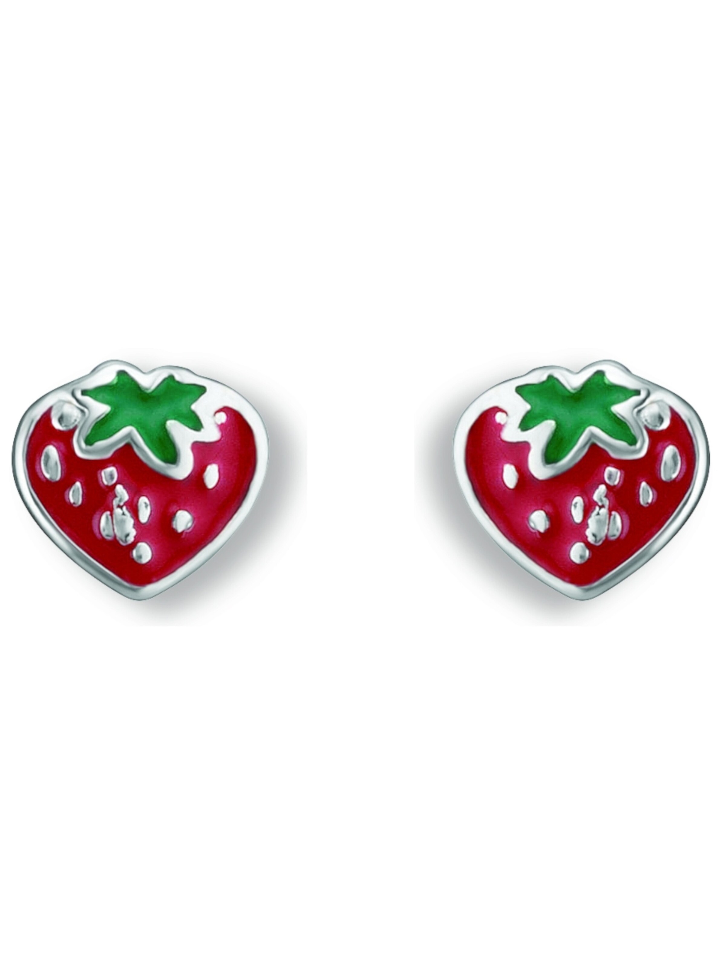 ONE ELEMENT Earrings 'Erdbeere' in Silver: front