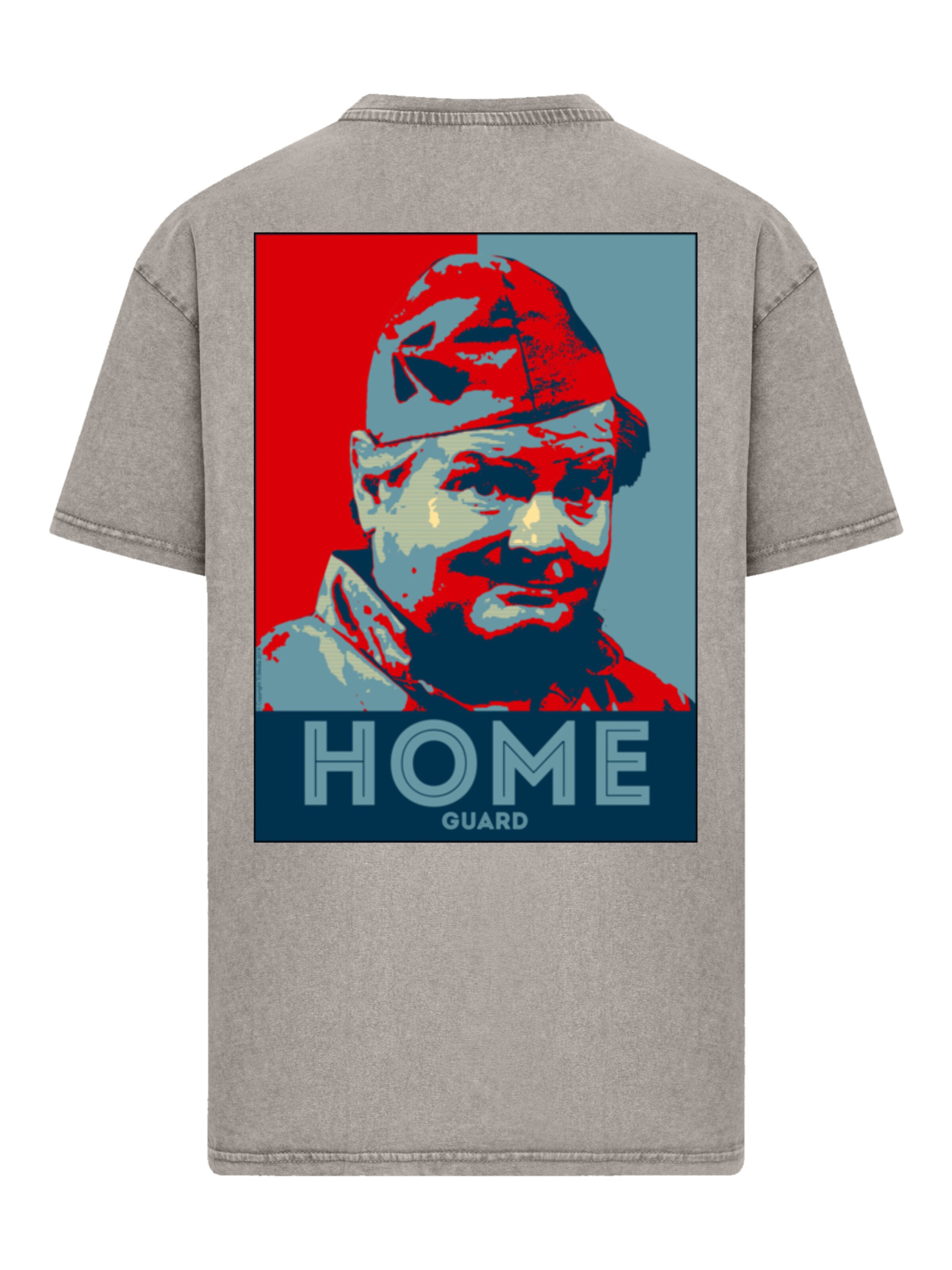 F4NT4STIC Shirt 'TV Times Benny Hill Home Guard' in Grey: front
