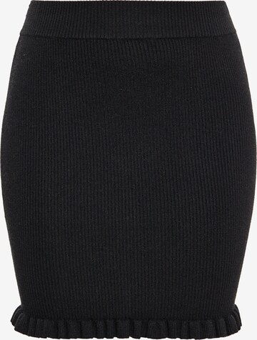swirly Skirt in Black: front