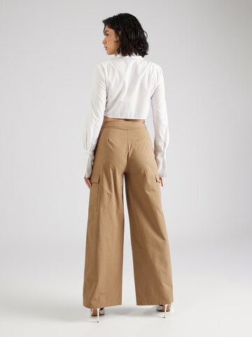 Misspap Wide leg Cargo trousers in Brown