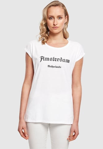 Merchcode Shirt 'Amsterdam' in Wit: voorkant