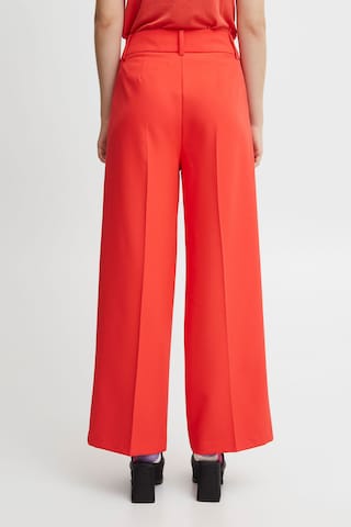 ICHI Wide leg Pants 'Ihlexi' in Red