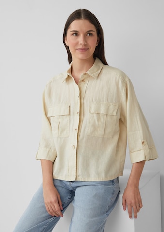 s.Oliver Bluse in Beige: Vorderseite