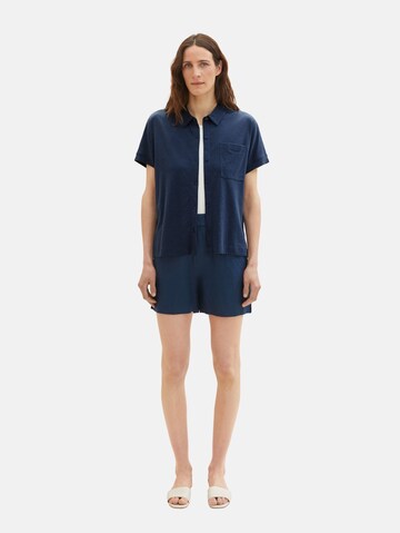 TOM TAILOR Bluse in Blau