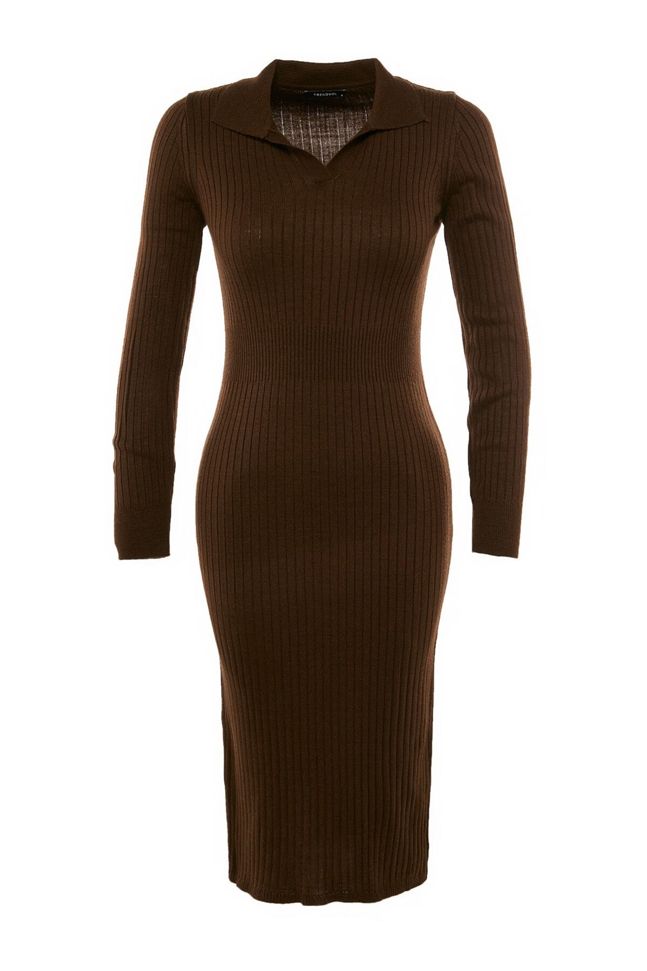 Trendyol Knit dress in Brown: front