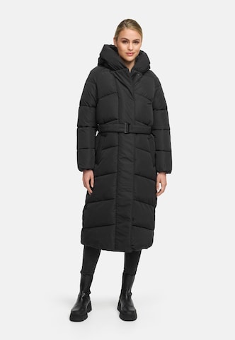 NAVAHOO Winter coat 'Eisblick 14' in Black: front