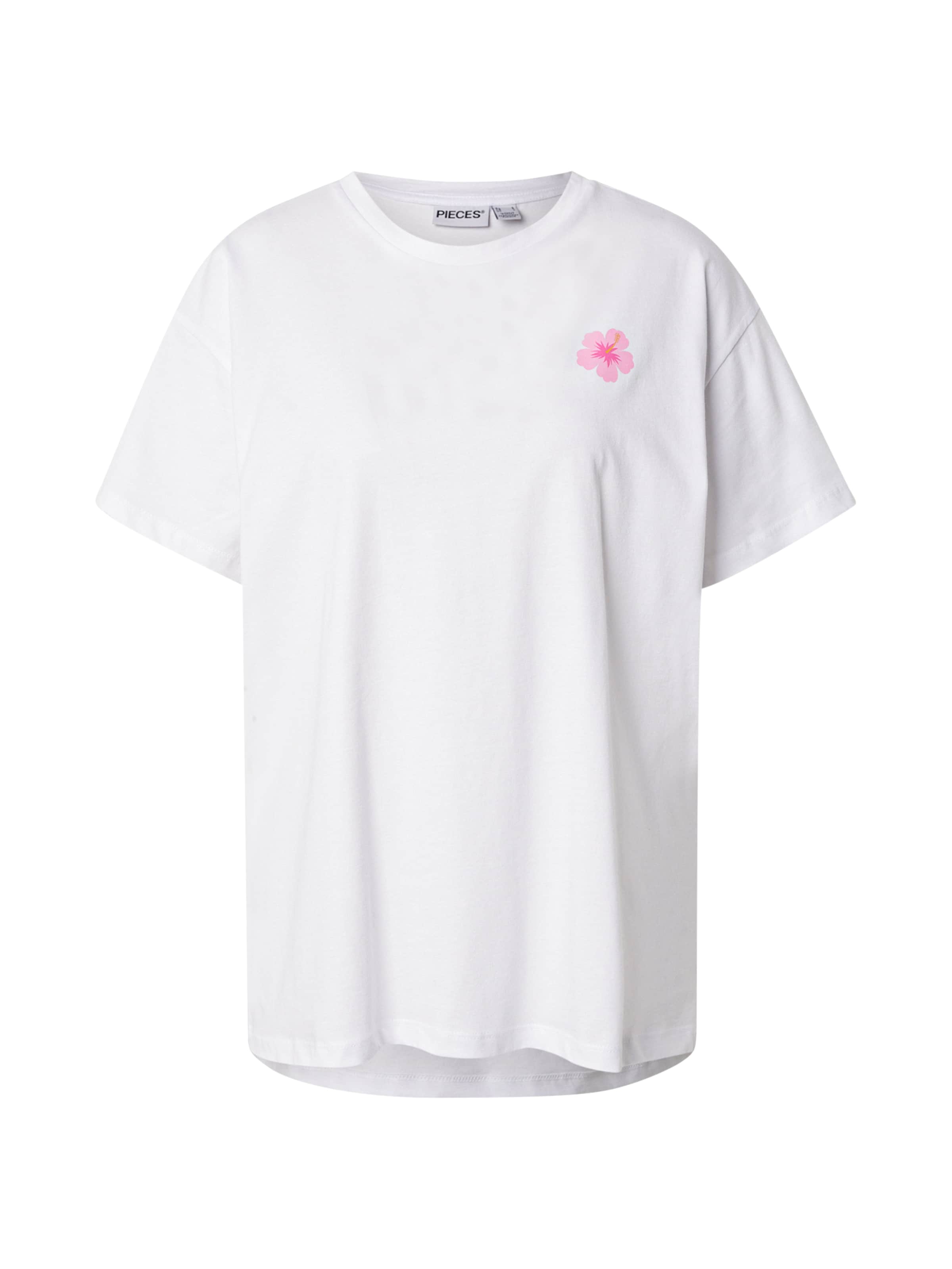 PIECES Свободна дамска риза 'PCALIFI FASTTRACK' в бяло: отпред