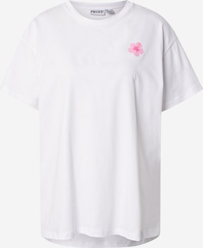 Laisvi marškinėliai 'PCALIFI FASTTRACK' iš PIECES, spalva – šviesiai mėlyna / persikų spalva / rožių spalva / balta, Prekių apžvalga