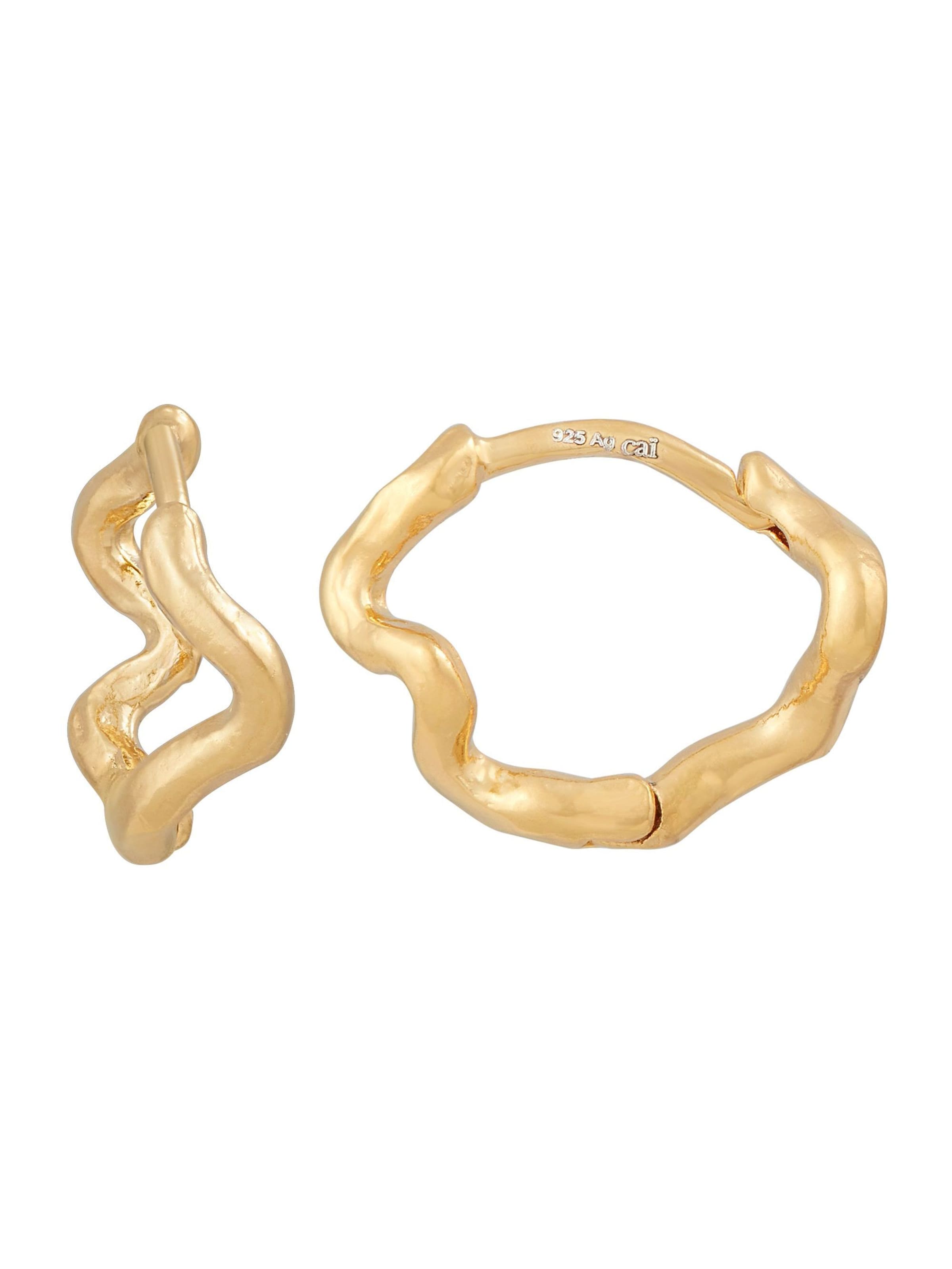 Boucles d'oreilles caï en jaune