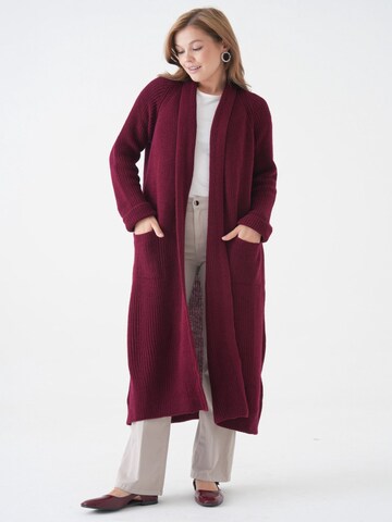 WOMAN VISION Gebreide mantel in Rood