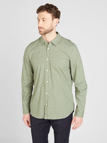 MUSTANG Regular Fit Skjorte 'ELMORE' i grøn: forside