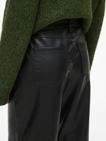 VILA Wide leg Trousers 'VIAnnie' in Black