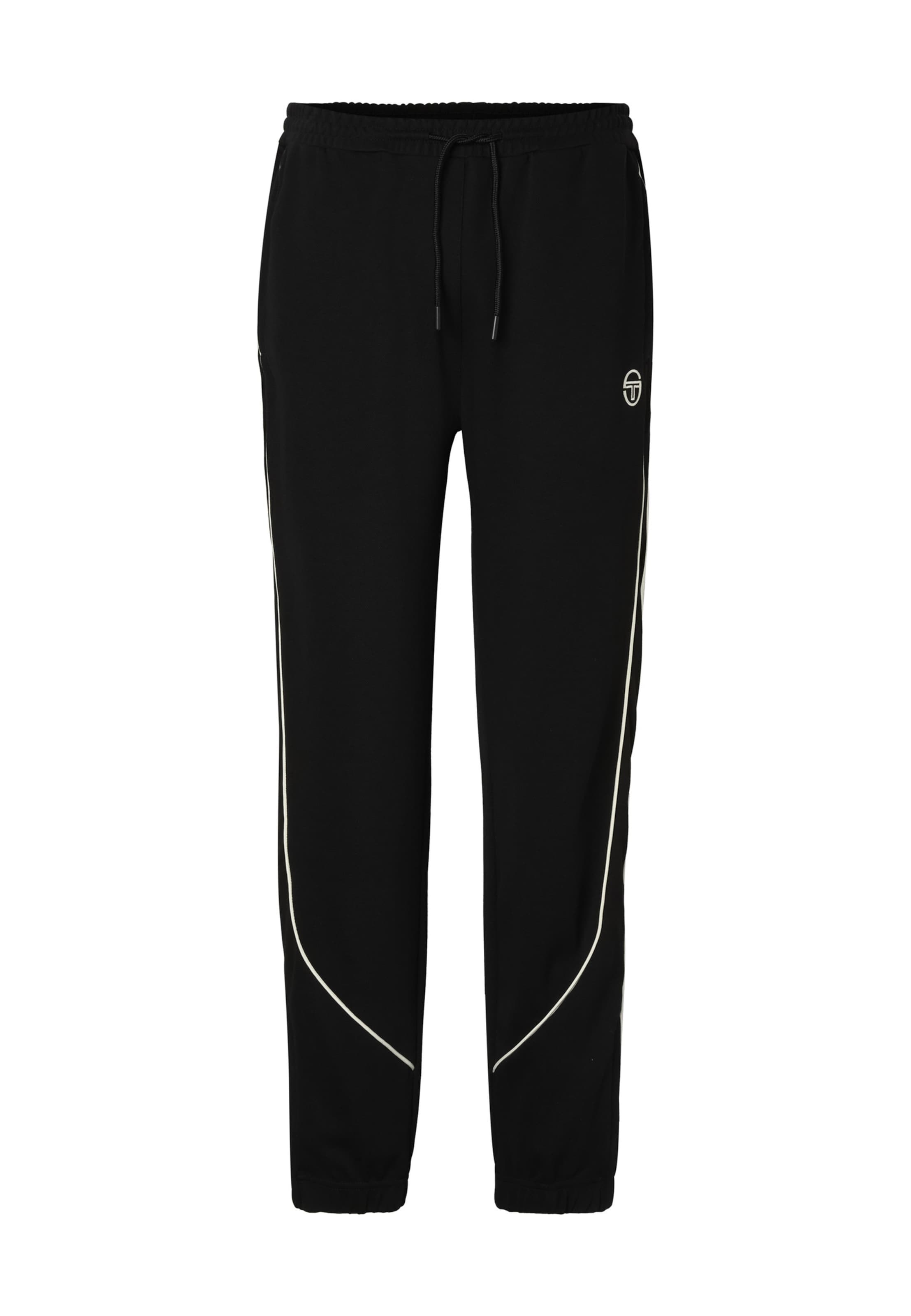 Sergio Tacchini - Tapered Calças de desporto em preto: frente