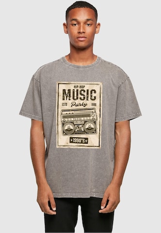 Mister Tee Shirt 'Retro Boom' in Grey: front