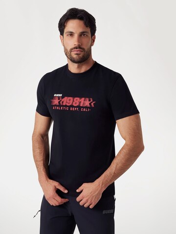GUESS T-Shirt in Schwarz: Vorderseite