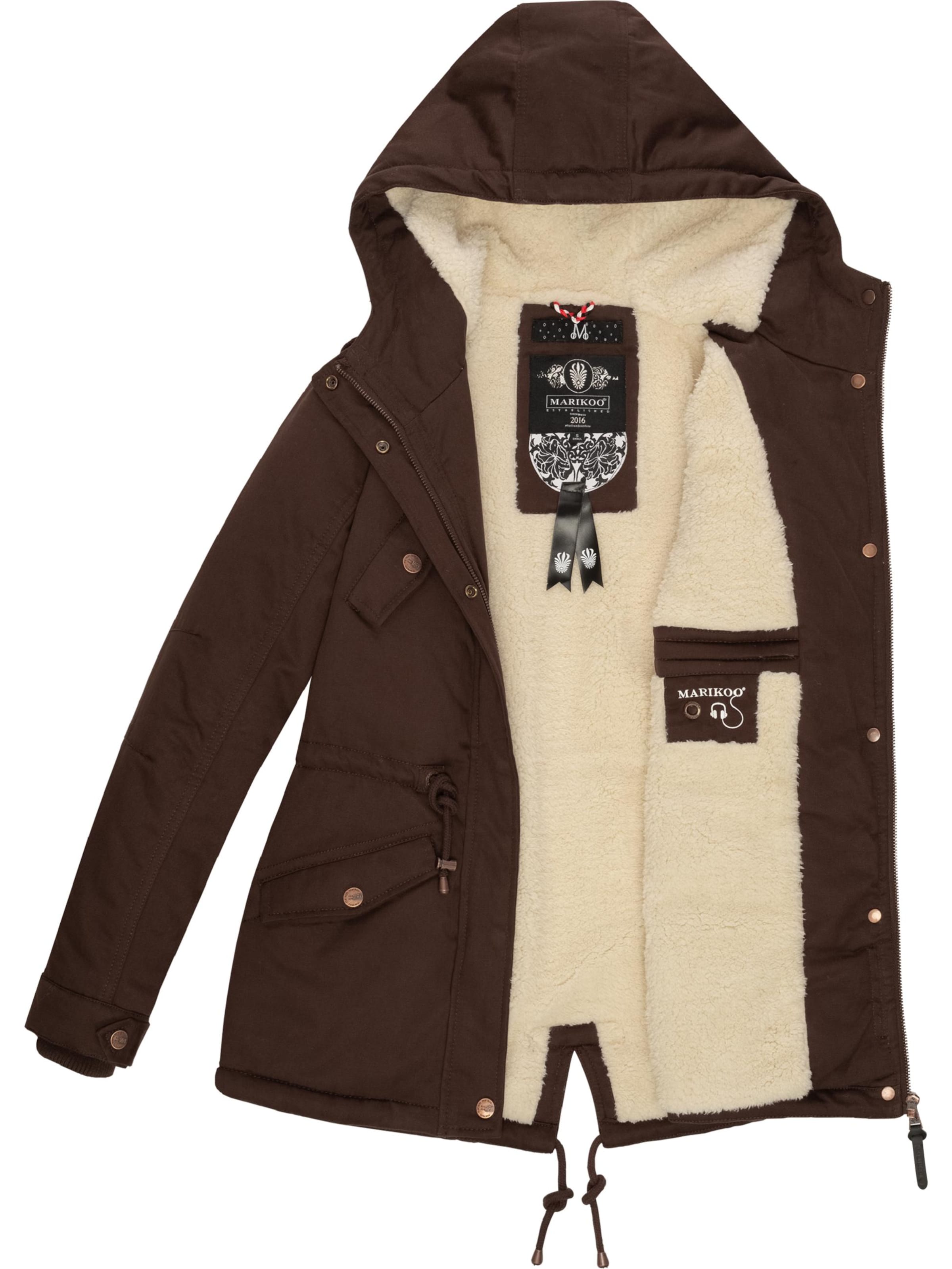 MARIKOO Winter parka 'Manolya' in Brown