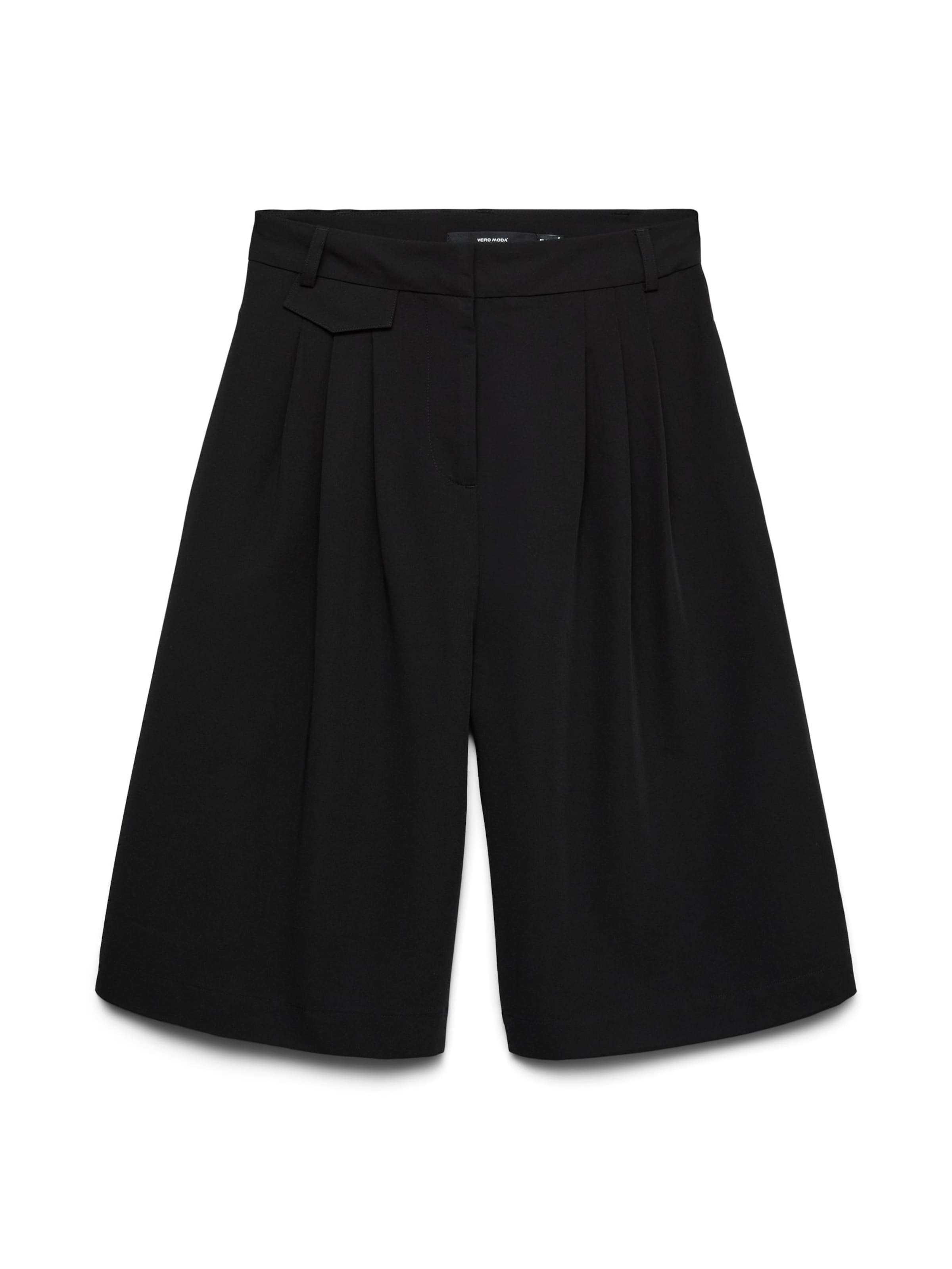 Pantaloni con pieghe di VERO MODA in nero: frontale