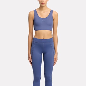 Reebok Bustier Sport-BH in Blau: Vorderseite