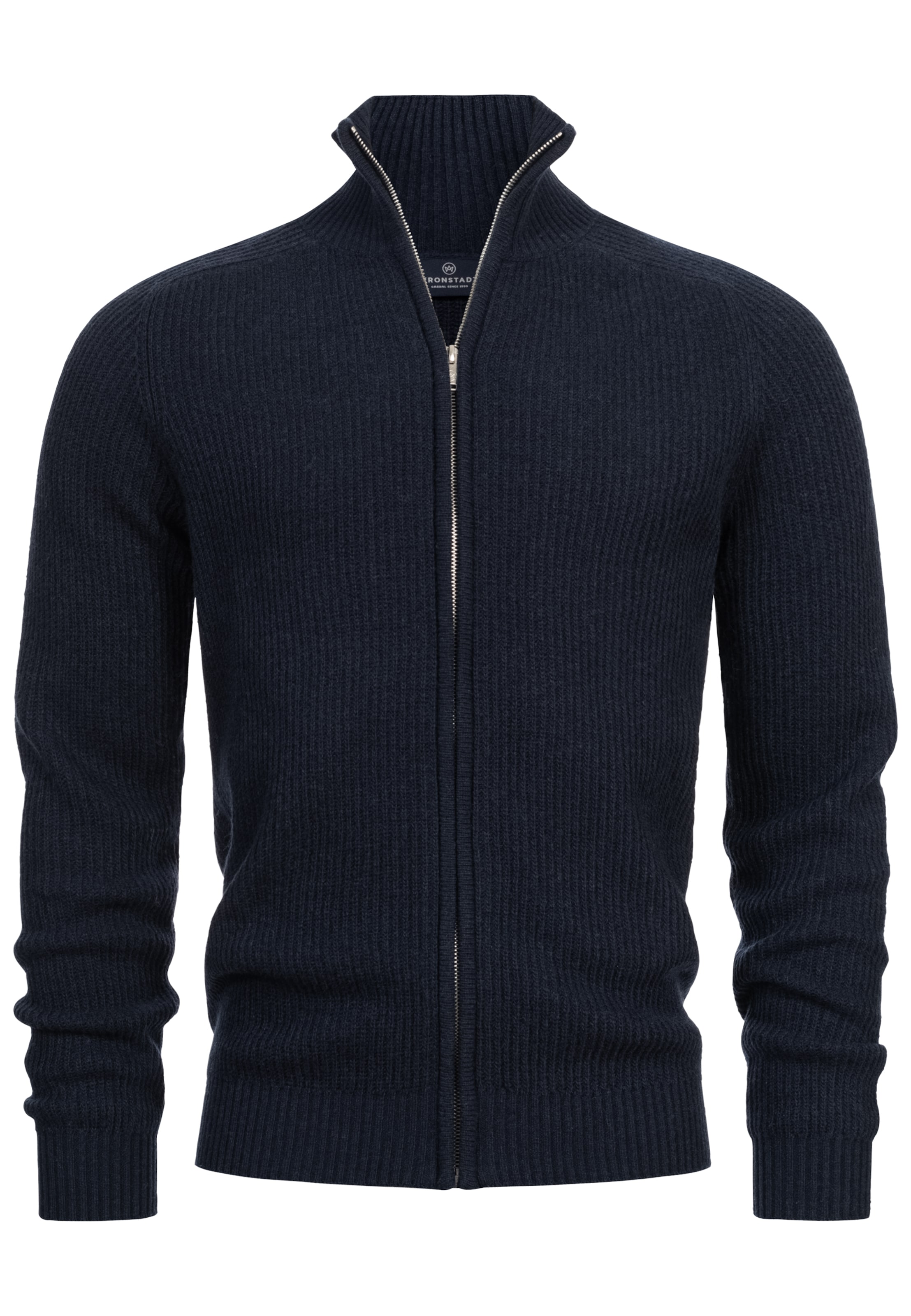 Kronstadt Knit cardigan ' Dorsey' in Blue: front