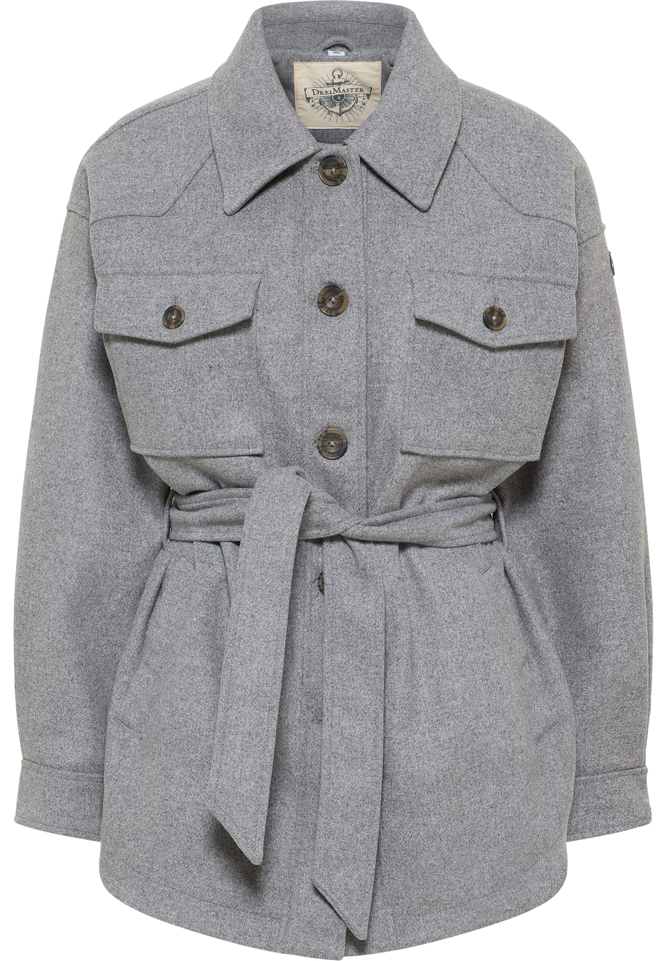 DreiMaster Vintage Jacke in Grau: Vorderseite
