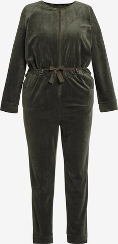 Ulla Popken Jumpsuit in Groen: voorkant