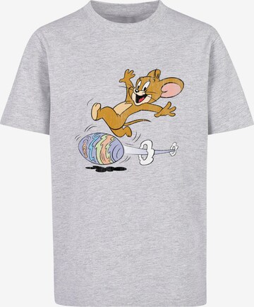ABSOLUTE CULT Shirt 'Tom and Jerry - Egg Run' in Grey: front