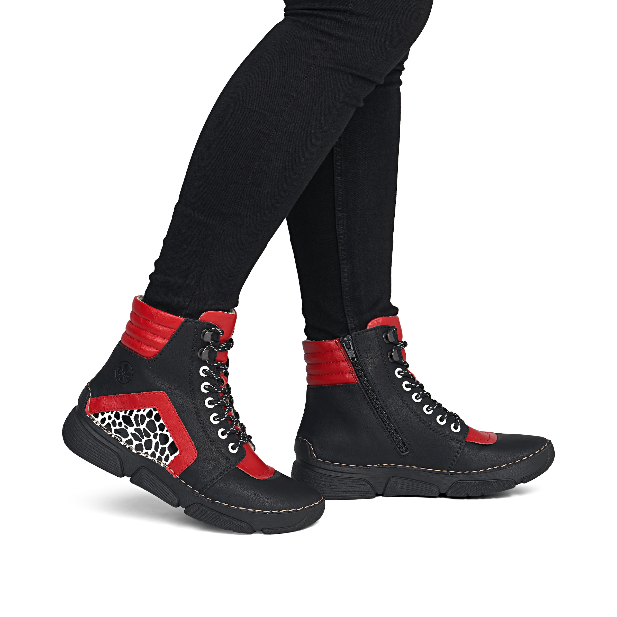 Bottines à lacets Rieker en noir