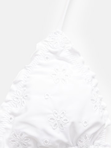 Pull&Bear Trojuholníky Bikinový top - Biela