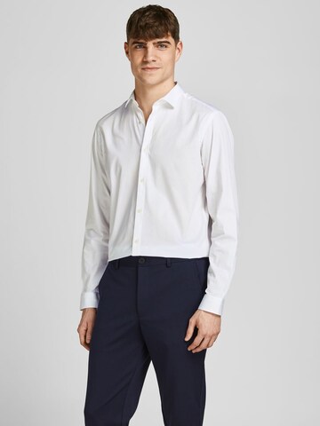 Slim fit Camicia 'Cardiff' di JACK & JONES in bianco: frontale