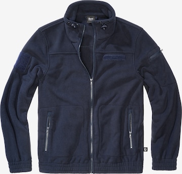 Brandit Fleecejacke 'Combat' in Blau: Vorderseite