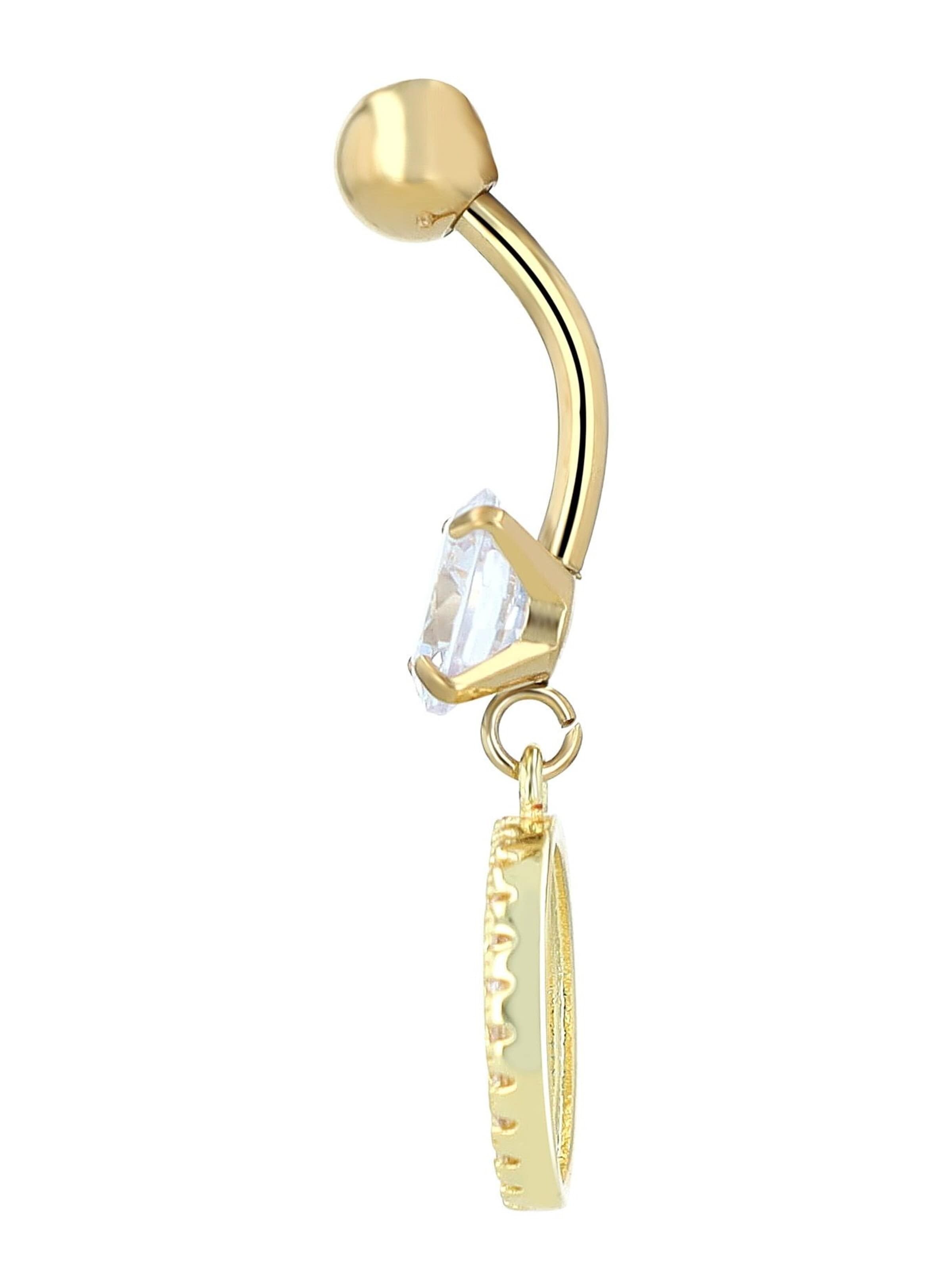 Akzent Piercingschmuck 'Tohaido, hautverträglich'‌‌‌ in Gold: Vorderseite