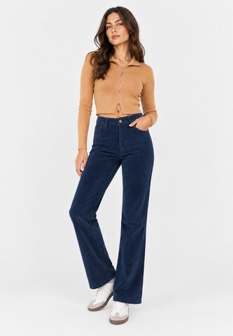 évasé Pantalon Elara en bleu