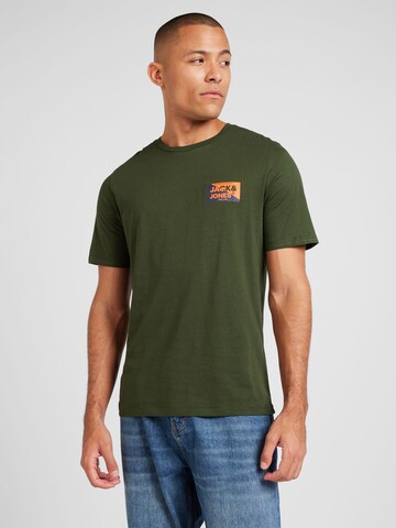 T-Shirt 'JJNOLAN' JACK & JONES en vert : devant