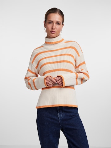 PIECES Pullover 'June' in Beige: predná strana