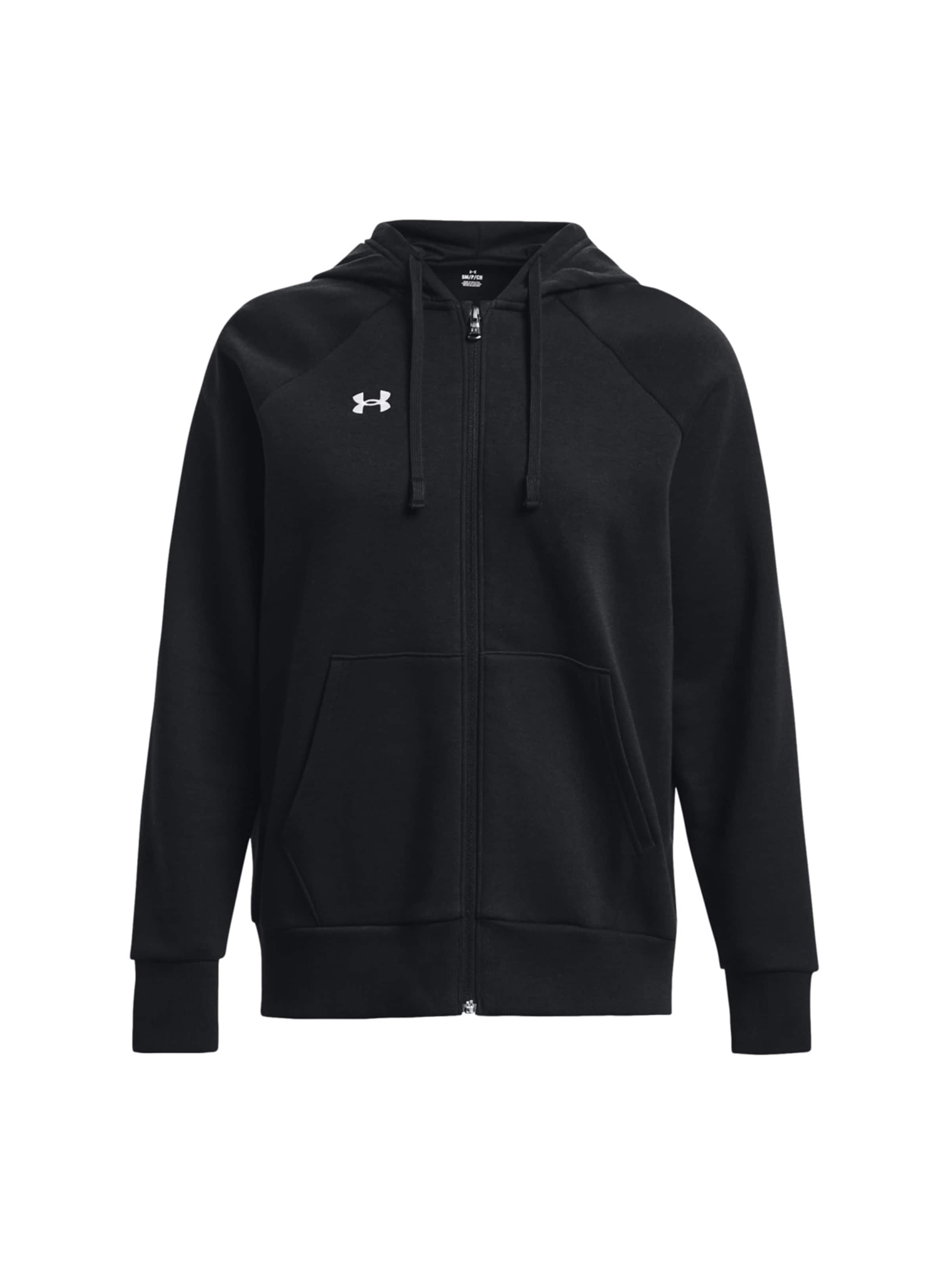 Veste de survêtement UNDER ARMOUR en noir : devant