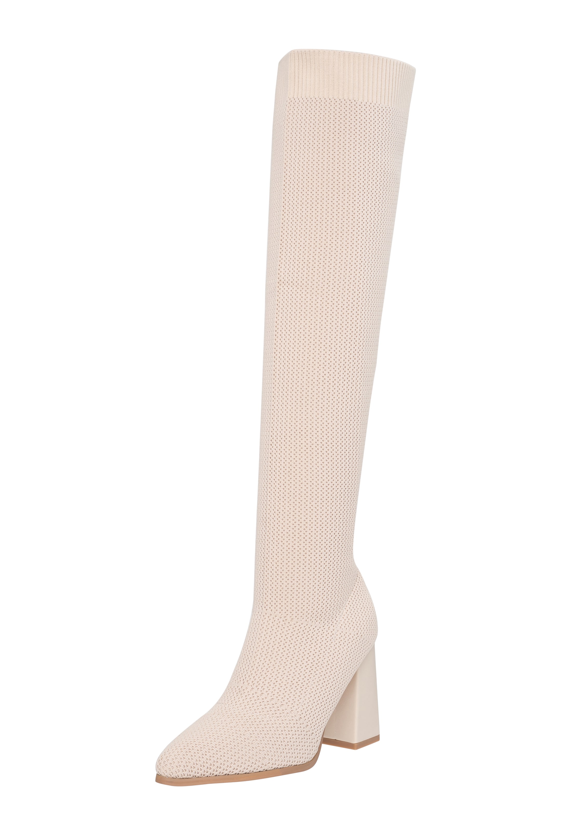 Salinyang Overknees in Beige: front