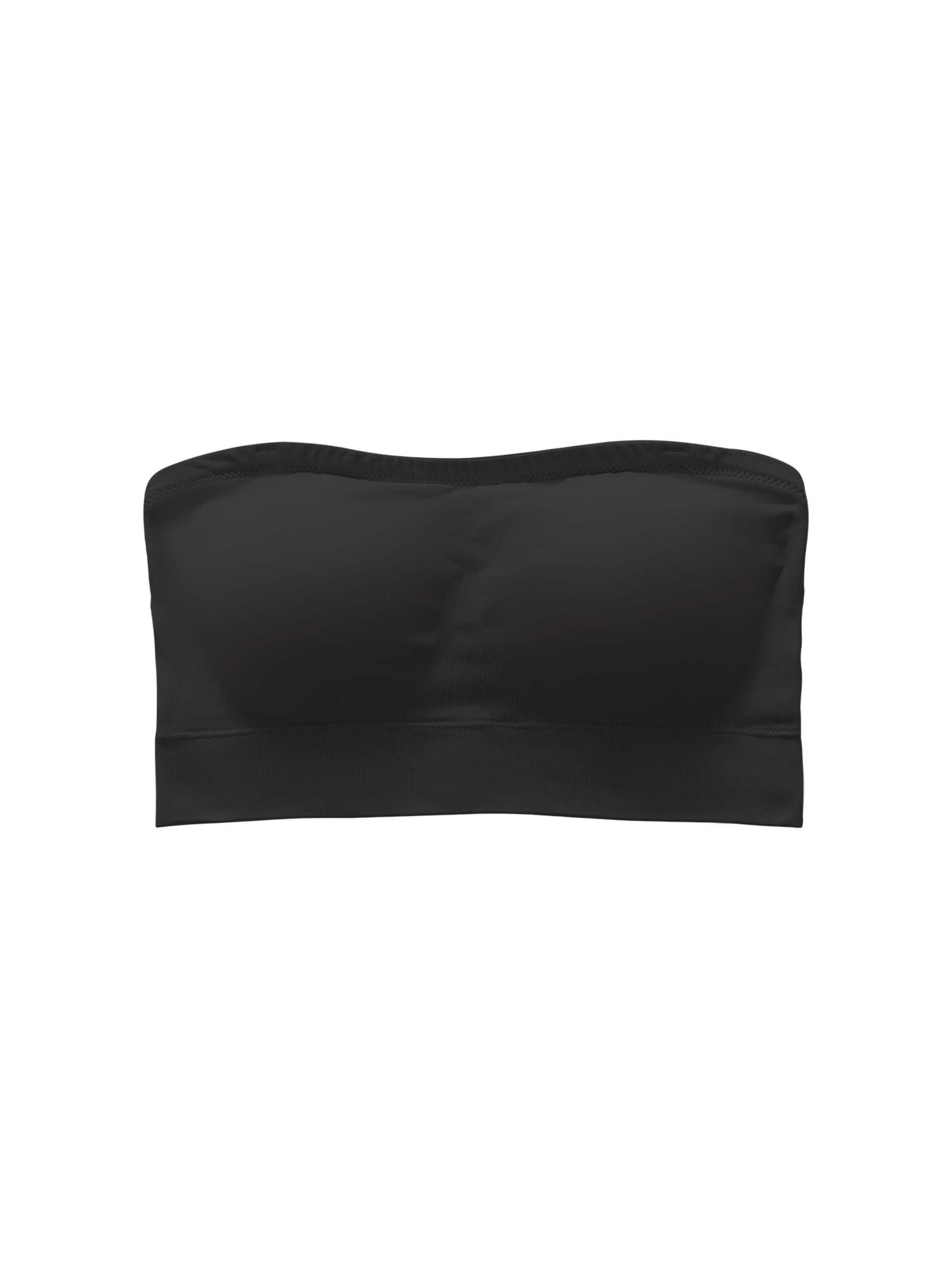 SHARICCA Bralette Bra 'SHARICCA Minimalist Seamless Strapless Tube Top with Detachable Straps' in Black: front
