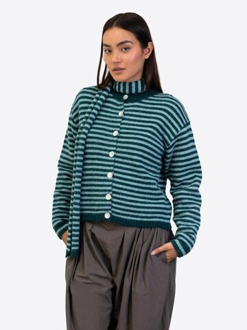 BROKE + SCHÖN Knit Cardigan in Green: front